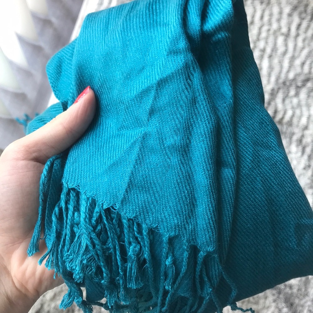 Teal pashmina scarf